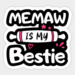 Cute Memaw Is My Bestie Spoiled Family Reunion Matching Sticker